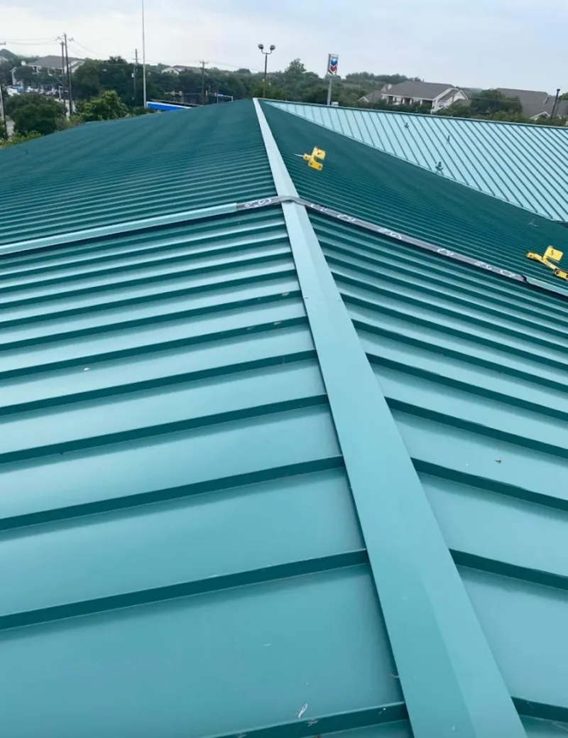 Green commercial metal roof ridge and valley for Metal Roof Repair in Lady Lake